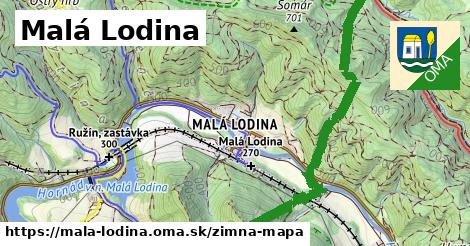 ikona Malá Lodina: 0 m trás zimna-mapa v mala-lodina