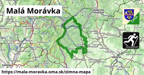 ikona Malá Morávka: 32 km trás zimna-mapa v mala-moravka