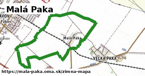 ikona Malá Paka: 0 m trás zimna-mapa v mala-paka