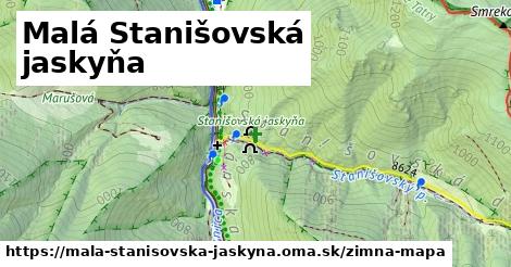 ikona Malá Stanišovská jaskyňa: 0 m trás zimna-mapa v mala-stanisovska-jaskyna