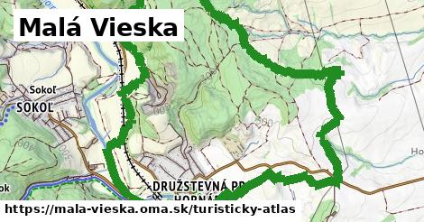 ikona Malá Vieska: 1,99 km trás turisticky-atlas v mala-vieska