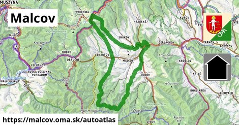 ikona Mapa autoatlas v malcov