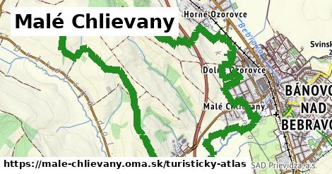 ikona Malé Chlievany: 0 m trás turisticky-atlas v male-chlievany