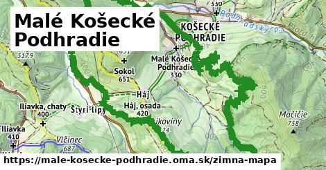 ikona Malé Košecké Podhradie: 0 m trás zimna-mapa v male-kosecke-podhradie