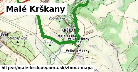 ikona Malé Krškany: 0 m trás zimna-mapa v male-krskany