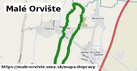 ikona Malé Orvište: 0 m trás mapa-dopravy v male-orviste