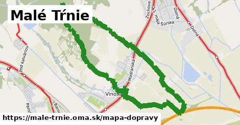 ikona Malé Tŕnie: 14,4 km trás mapa-dopravy v male-trnie