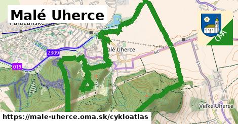 ikona Malé Uherce: 3,1 km trás cykloatlas v male-uherce