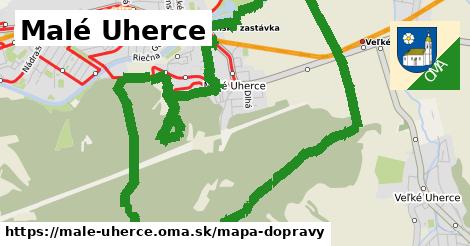 ikona Malé Uherce: 8,5 km trás mapa-dopravy v male-uherce