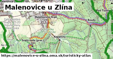 ikona Turistická mapa turisticky-atlas v malenovice-u-zlina