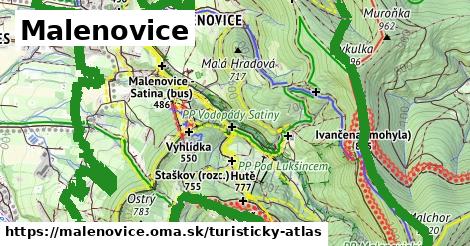 ikona Turistická mapa turisticky-atlas v malenovice