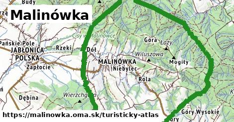 ikona Turistická mapa turisticky-atlas v malinowka