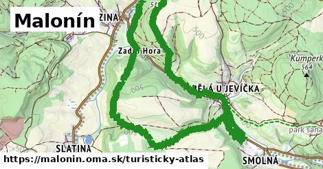 ikona Turistická mapa turisticky-atlas v malonin