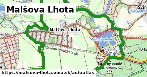 ikona Mapa autoatlas v malsova-lhota