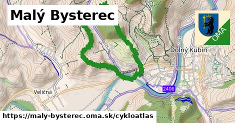ikona Malý Bysterec: 2,3 km trás cykloatlas v maly-bysterec