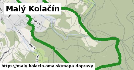 ikona Malý Kolačín: 0 m trás mapa-dopravy v maly-kolacin