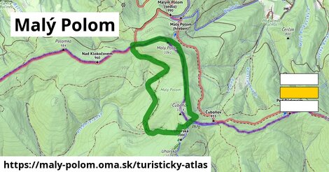 ikona Malý Polom: 228 m trás turisticky-atlas v maly-polom