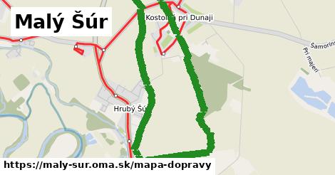 ikona Malý Šúr: 7,4 km trás mapa-dopravy v maly-sur