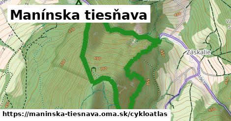 ikona Manínska tiesňava: 22 m trás cykloatlas v maninska-tiesnava