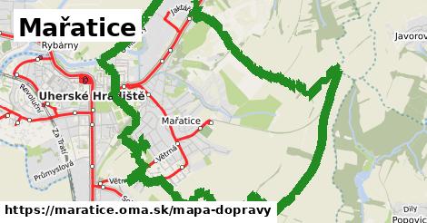 ikona Mařatice: 70 km trás mapa-dopravy v maratice