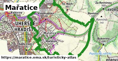 ikona Mařatice: 12,9 km trás turisticky-atlas v maratice