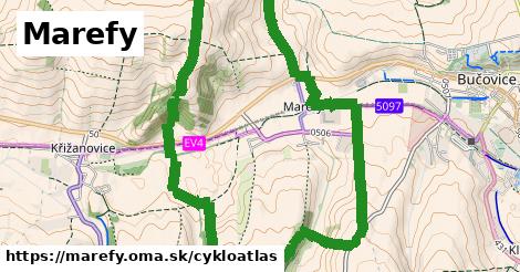 ikona Marefy: 5,2 km trás cykloatlas v marefy