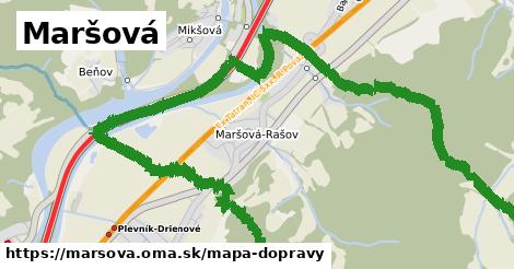 ikona Maršová: 24 km trás mapa-dopravy v marsova