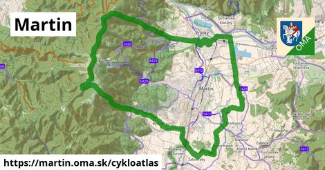 ikona Martin: 51 km trás cykloatlas v martin