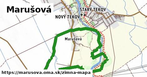ikona Marušová: 0 m trás zimna-mapa v marusova