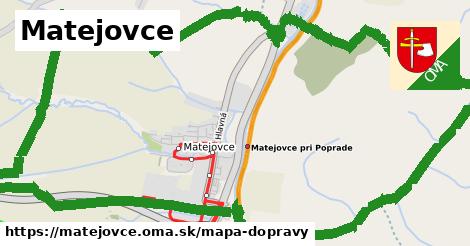 ikona Matejovce: 39 km trás mapa-dopravy v matejovce