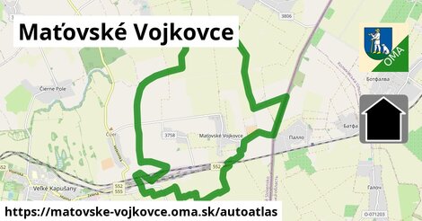 ikona Mapa autoatlas v matovske-vojkovce