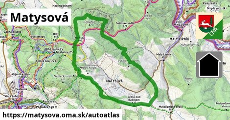 ikona Mapa autoatlas v matysova