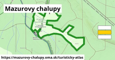 ikona Mazurovy chalupy: 238 m trás turisticky-atlas v mazurovy-chalupy