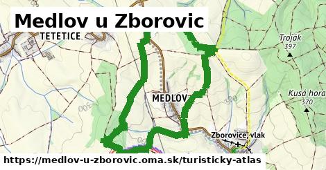 ikona Medlov u Zborovic: 0 m trás turisticky-atlas v medlov-u-zborovic