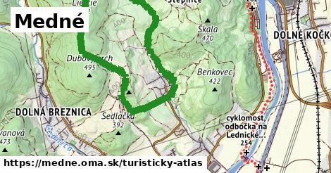 ikona Turistická mapa turisticky-atlas v medne