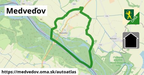 ikona Mapa autoatlas v medvedov