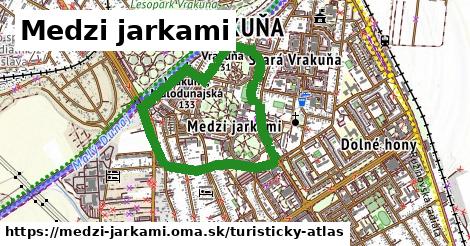 ikona Medzi jarkami: 0 m trás turisticky-atlas v medzi-jarkami