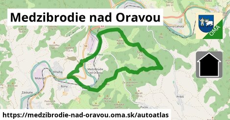 ikona Mapa autoatlas v medzibrodie-nad-oravou