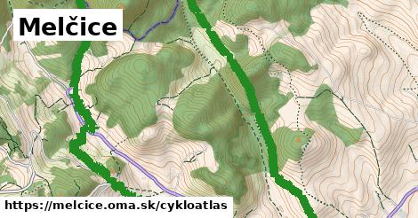 ikona Melčice: 12,1 km trás cykloatlas v melcice