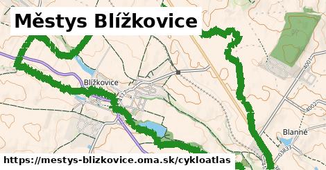 ikona Městys Blížkovice: 1,66 km trás cykloatlas v mestys-blizkovice