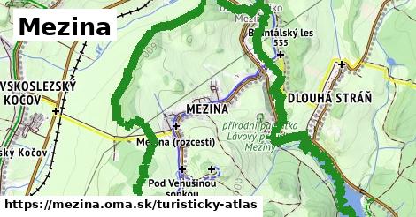 ikona Turistická mapa turisticky-atlas v mezina