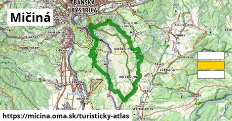 ikona Mičiná: 0 m trás turisticky-atlas v micina