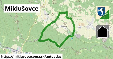 ikona Mapa autoatlas v miklusovce