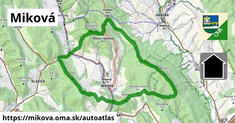 ikona Mapa autoatlas v mikova