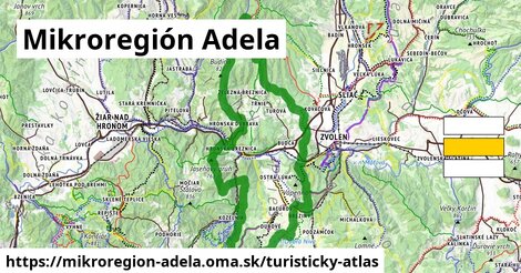 ikona Turistická mapa turisticky-atlas v mikroregion-adela