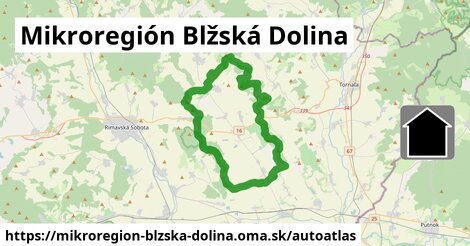 ikona Mapa autoatlas v mikroregion-blzska-dolina