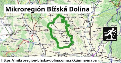 ikona Mikroregión Blžská Dolina: 0 m trás zimna-mapa v mikroregion-blzska-dolina