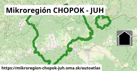 ulice v Mikroregión CHOPOK - JUH