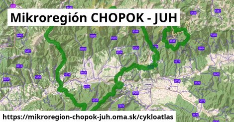 ikona Mikroregión CHOPOK - JUH: 175 km trás cykloatlas v mikroregion-chopok-juh