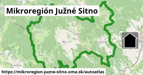 ikona Mapa autoatlas v mikroregion-juzne-sitno